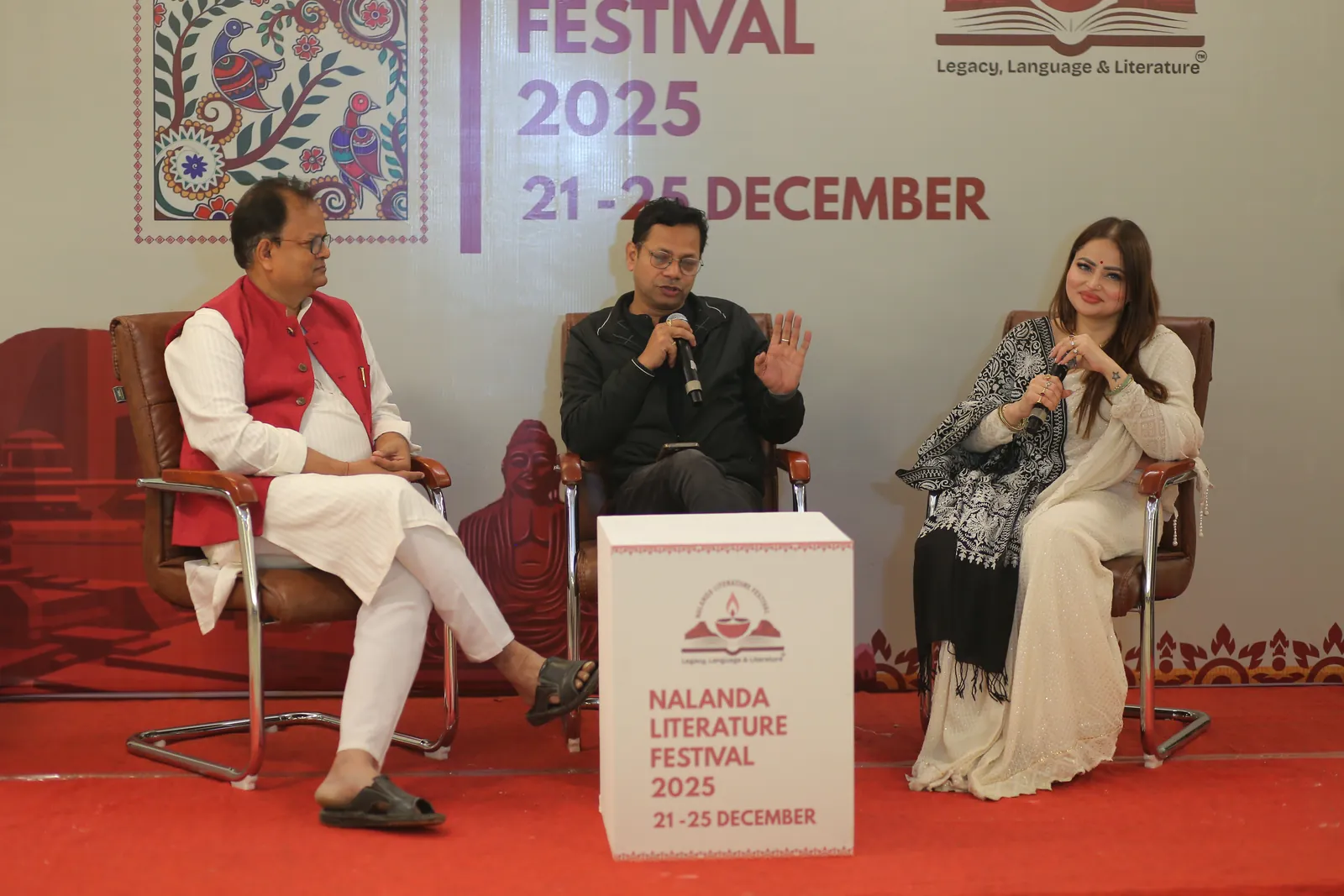 Ms. D. Aaliya on a festival panel
